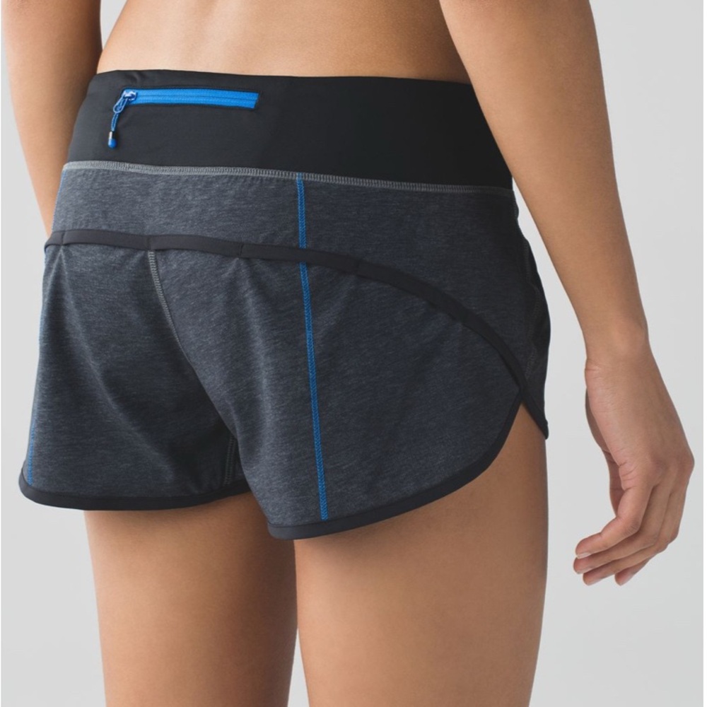 Lululemon Speed Short
Heathered Black / Black / Lakeside Blue